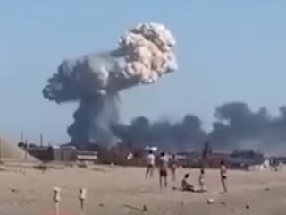 Вибухи у Криму. Фото: скрін youtube