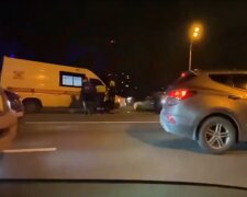 Тройное ДТП в Москве, скрин с видео