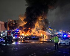 Дніпро атака дрона пожежа ТЦ