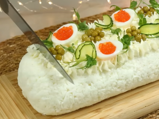 Салат-рулет, кадр из видео