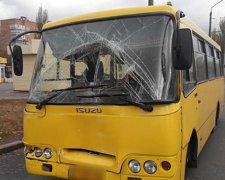 Дві маршрутки з пасажирами зіткнулися у Полтаві (фото)