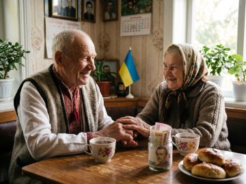 щасливе літнє подружжя довгожителі