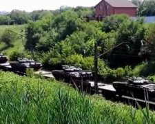 Военный эшелон отправился в сторону Украины из Воронежа (видео)