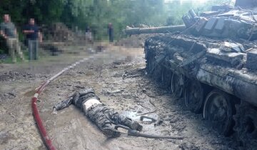 Танк рашистів. Фото: скриншот Facebook