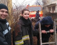 Волонтери показали, як витягли собаку із смертельної пастки
