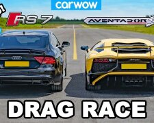 700 HP Audi RS7 Beat A Stock 729 HP Lamborghini Aventador SV, carscoops