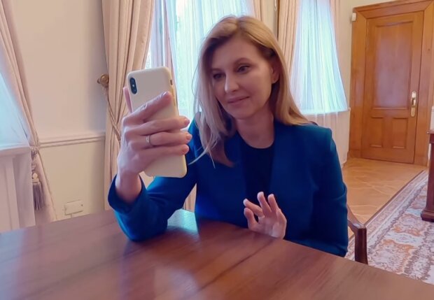 Елена Зеленская, скриншот видео