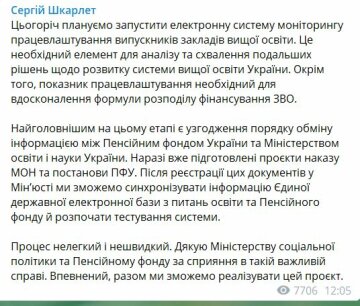 Скріншот Telegram