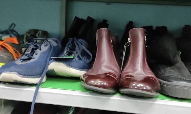 Обувь в секонд-хенде: фото скрин Ютуб