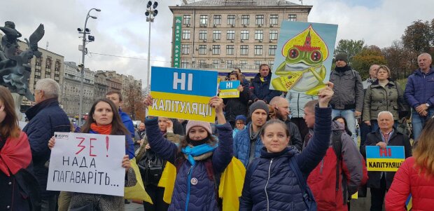 Противники "формулы Штайнмайера" собрались на Майдане: полиция сообщила о количестве участников, цифра впечатляет