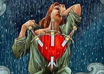 Карта Таро, тройка мечей, изображение: Pinterest