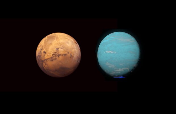 Марс и Уран, изображение: Pinterest