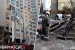 Рятувальники обстежують будинок на Дарниці після ракетного удару