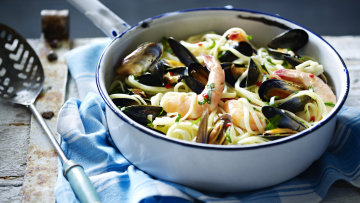 Вкусный рецепт лапши с морепродуктами