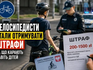 Велосипедисты получают штрафы за нарушение ПДД в Украине