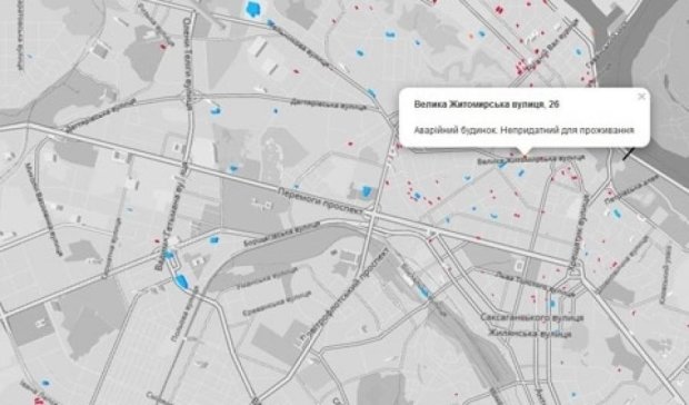 Киян порадували інтерактивною картою занедбаних будівель