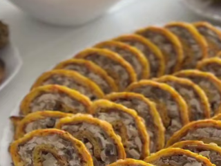 Сырно-морковный рулет, кадр из видео