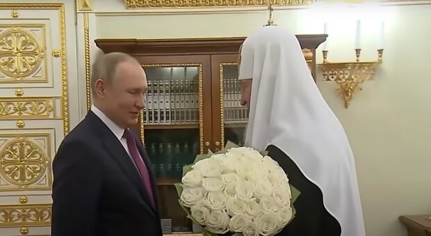 патриарх Кирилл и Владимир Путин \ кадр с видео