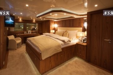 Спальная комната на яхте, фото: nsk-yachts.com.ua