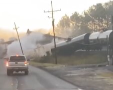 Поїзд зійшов з рейок у Техасі, фото: кадр з відео