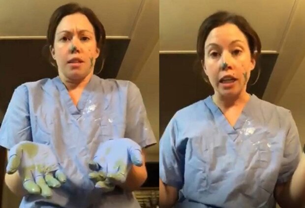 медсестра, скриншот с видео