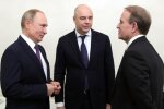 Володимир Путін, Антон Силуанов і Віктор Медведчук, джерело - 112.ua