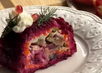 Салатный рулет: фото скрин рецепта