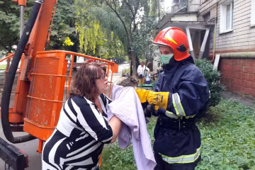 Чрезвычайники ГСЧС спасли четвероногого дебошира, фото km.dsns.gov.ua