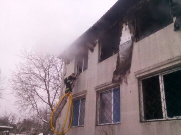 Пожар в доме престарелых в Харькове, фото: ГСЧС Харьковской области