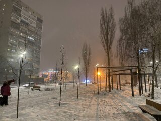 Київ засипало снігом, фото: Знай.иа