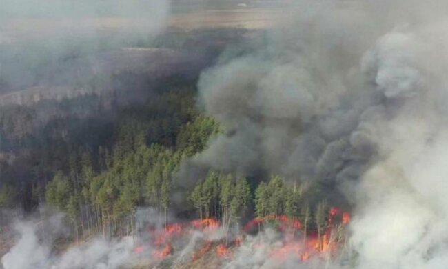 Пожар в Чернобыле, фото из открытых источников