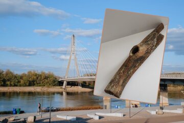 Кістяний топірець, знайдений у Варшавській Віслі