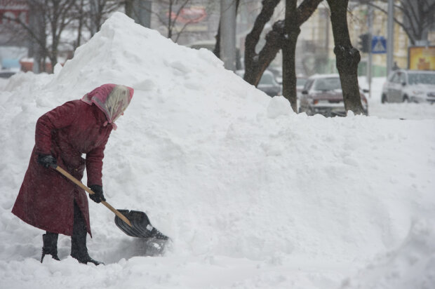 Разгребают лопатами: центр Киева завалило тоннами снега, - самые зимние кадры месяца