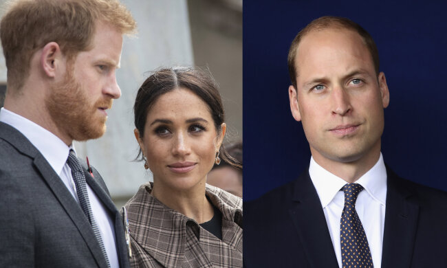 Принц Гарри, Меган Маркл и принц Уильям, фото Getty Images