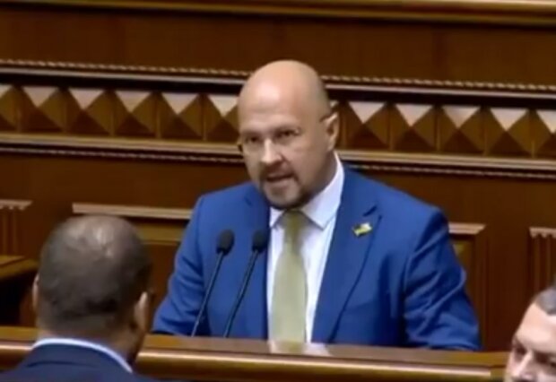 Сергей Вельможный в зале парламента, скрин с видео