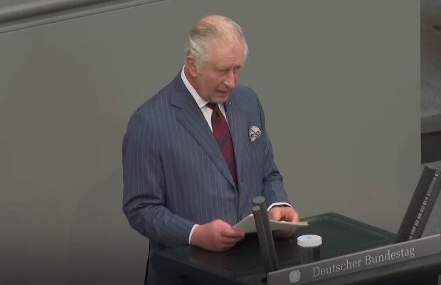 Король Чарльз III, кадр із виступу в Німеччині