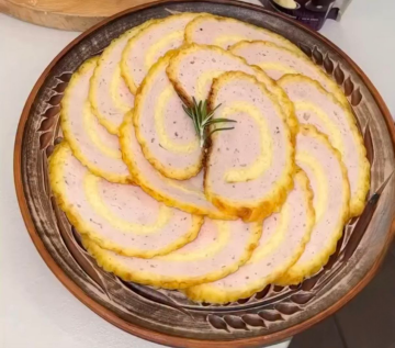 Сирно-курячий рулет: фото скрін рецепту