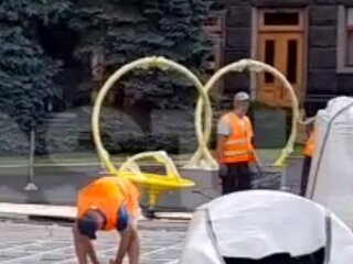 Будівництво майданчика біля ОП, кадр з відео