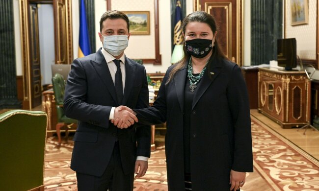 Владимир Зеленский и Оксана Маркарова, фото president.gov.ua