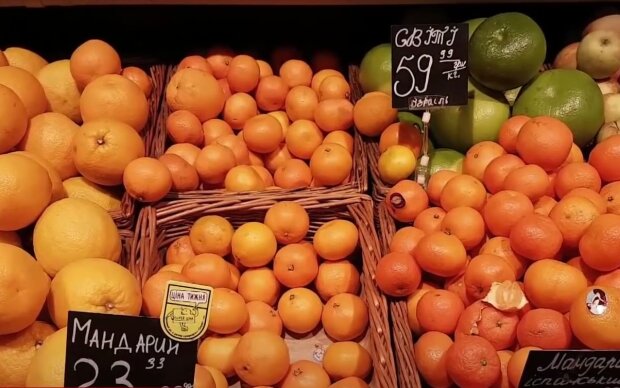 Цены на мандарины. Фото: скрин youtube