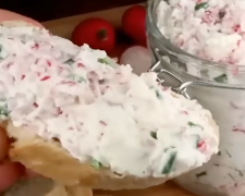 Намазка з редиски, кадр з відео