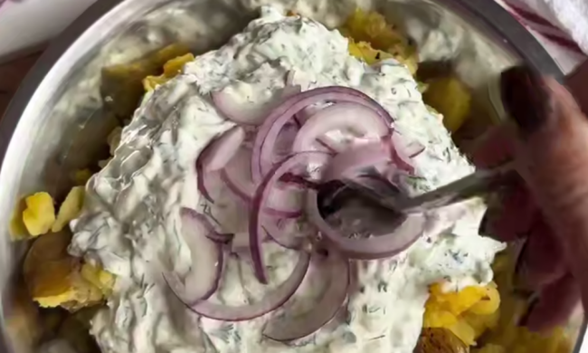 Картопляний салат, кадр з відео