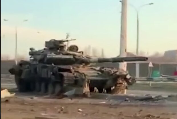 подбитый российский танк