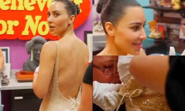 Кім Кардашьян не влізла в сукню