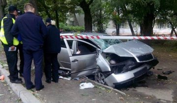 Во Львове Skoda Fabia врезалась в дерево (фото)