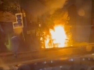 Взрыв автомобиля Дугиной, скриншот с видео