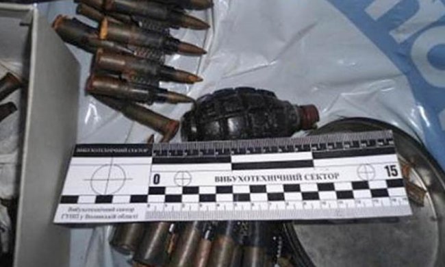 Чоловік зберігав вдома 200 патронів та гранату (фото)