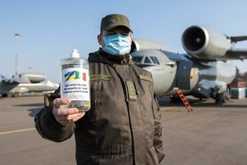 Гуманітарна допомога України для Італії, фото: Telegram-канал "Україна в шоці"