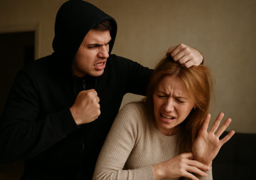 Чоловік б'є жінку, аб'юз, зображення: Знай.ua