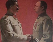 "Любителям вбивати людей": у мережі висміяли картину зі Сталіним і Путіним (фото)